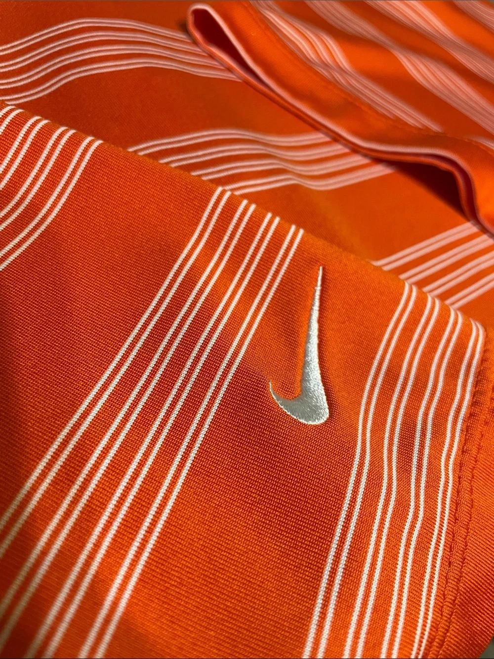 Men's Nike Clemson Tour Performance Premium Golf Polo Orange Size Large